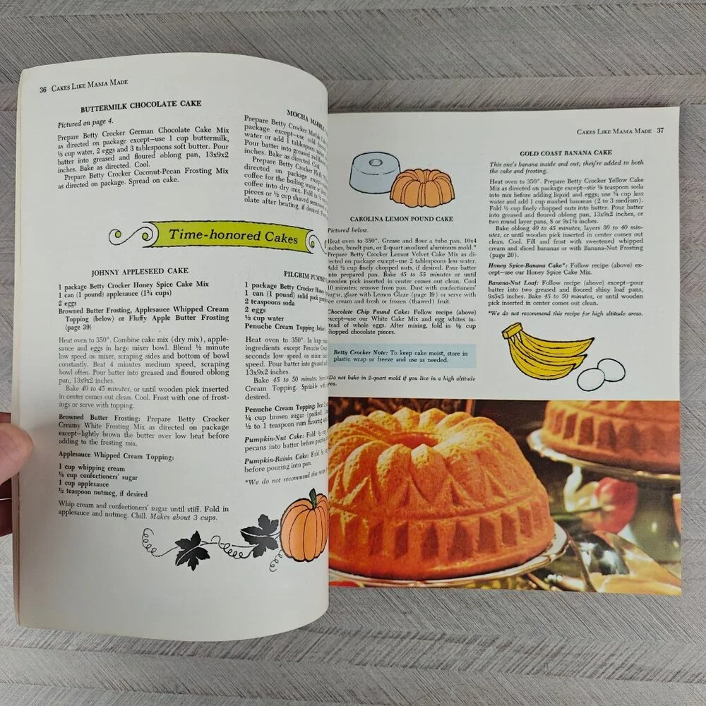 Betty Crockers Cake & Frosting Mix Cookbook First Edition 1966 Golden Press